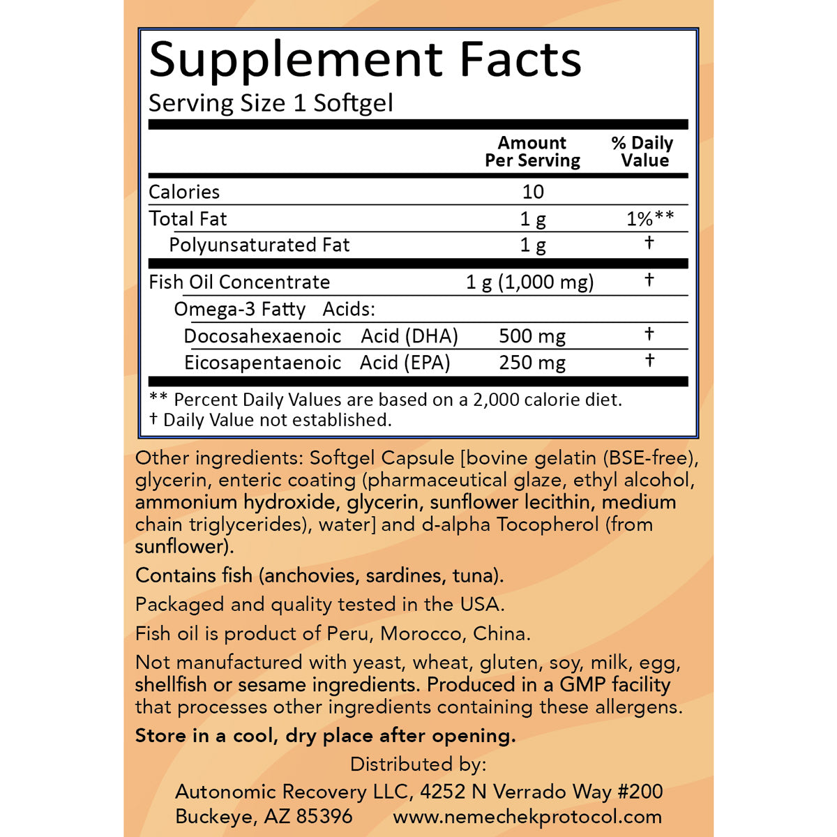 Nemechek Silver ULTRA DHA Fish Oil, Capsules