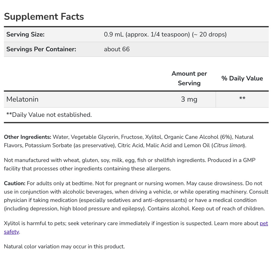Melatonin, Liquid 2 fl oz (NOW Foods)