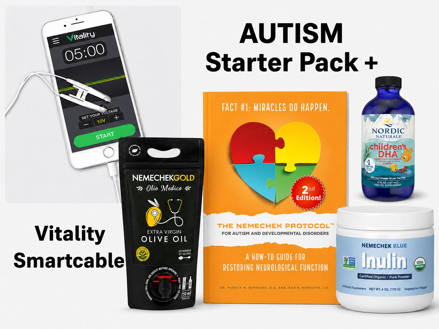 The Nemechek Protocol Autism Starter Pack Plus  with Free Shipping