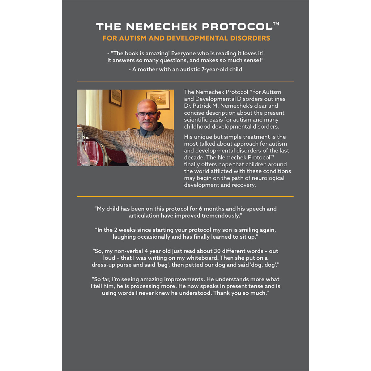 The Nemechek Protocol for Autism 2nd edition eBook back cover