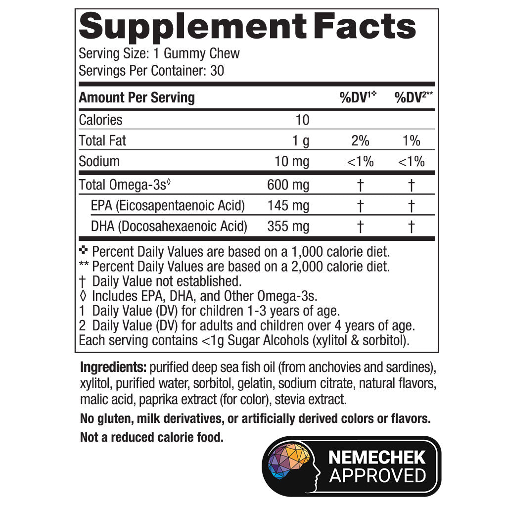 DHA Fish Oil Gummies (Nordic Naturals)