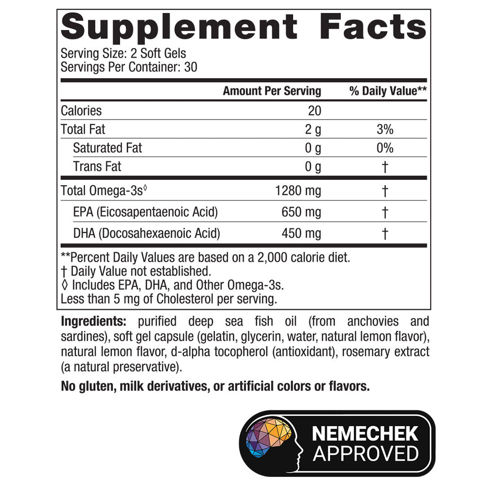Aceite de pescado Omega definitivo, 60 cápsulas (Nordic Naturals)